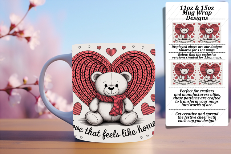 Magical 11oz Mug Wrap Png Design , Valentines Day