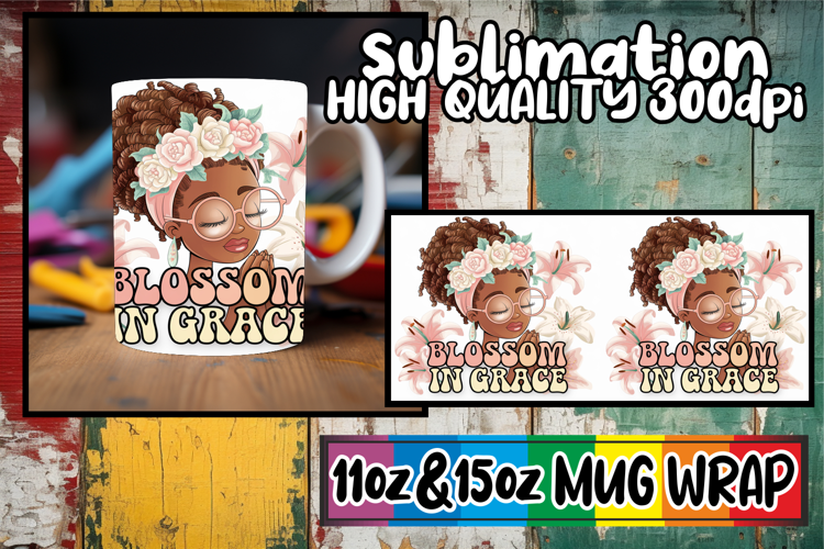 Cozy mornings 11oz 15oz sublimation wrap, Praying Woman