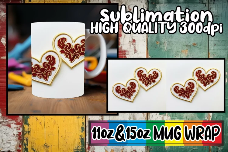 Valentine's Day 3D Heart Sublimation Mug - 11oz & 15oz