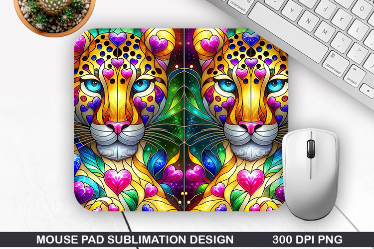 Lions Mouse Pad Sublimation, Valentine Mouse Pad PNG