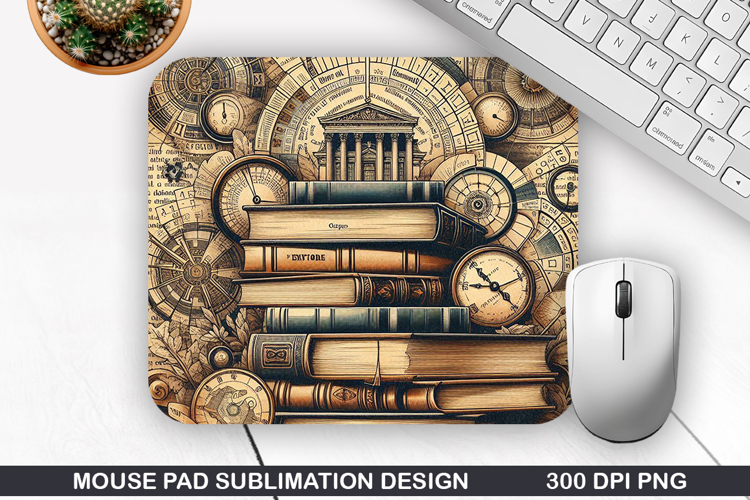 Vintage Mouse Pad Sublimation PNG Design - Mouse Pad PNG