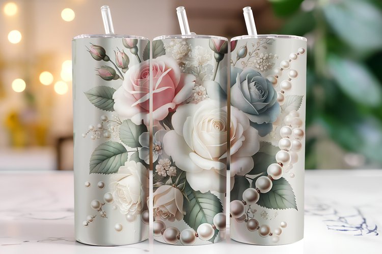 Flowers Tumbler Wrap | Sublimation | Tumblers