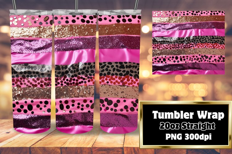 20oz 3D Tumbler Leopard Glitter Sublimation