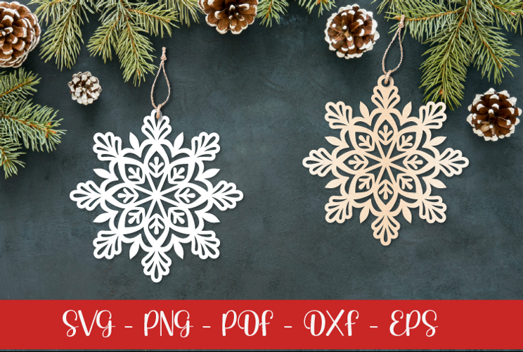 Snowflake laser SVG PNG| Christmas Snowflakes ornament