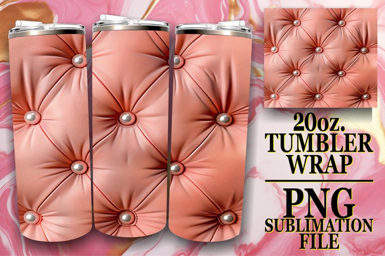 Quilted Puff Design Tumbler Sublimation, 20oz