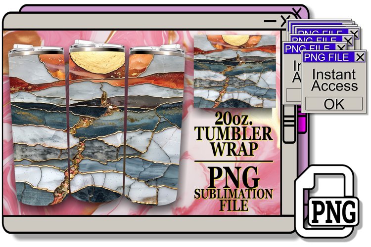 Radiant Reflections: Sublimation Tumbler Wrap 20oz