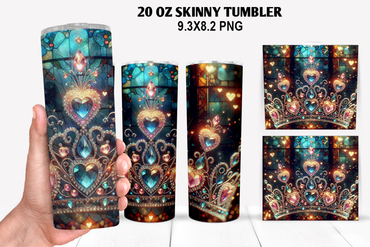 Valentine Skinny Tumbler 20oz Wrap Design, Valentine Tumbler