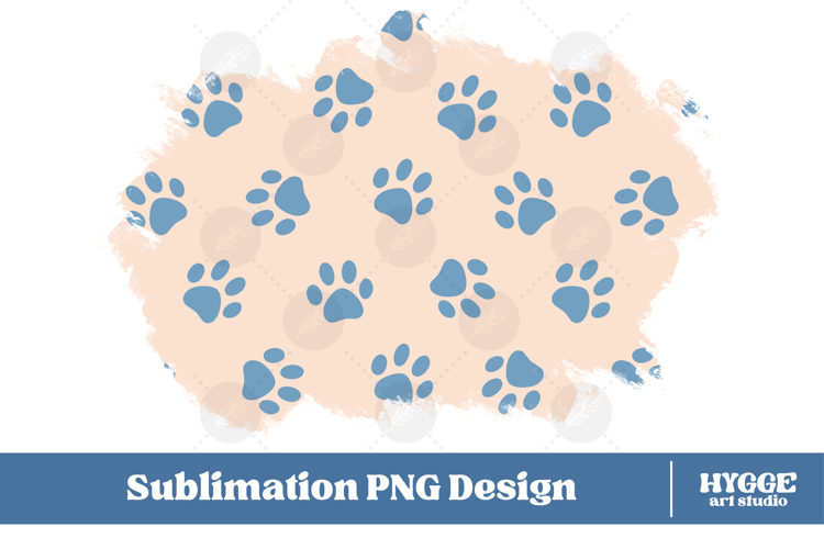 American 4th of July Cat Dog Paw Background Png Sublimation