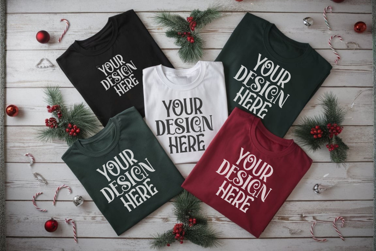 Christmas Family Matching Group T-Shirt Mockup