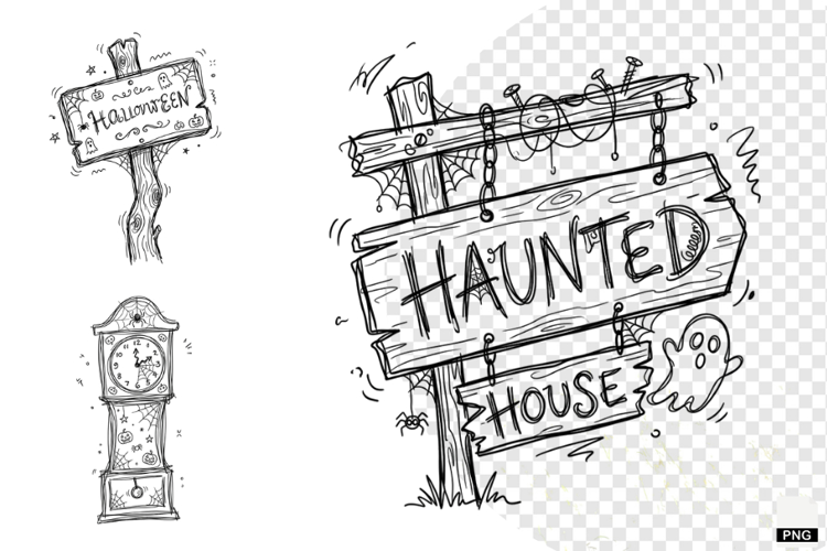 Doodle Halloween Clipart