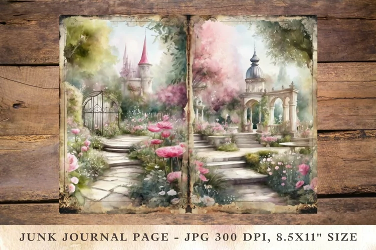 Printable Junk Journal Pages fairy forest 2