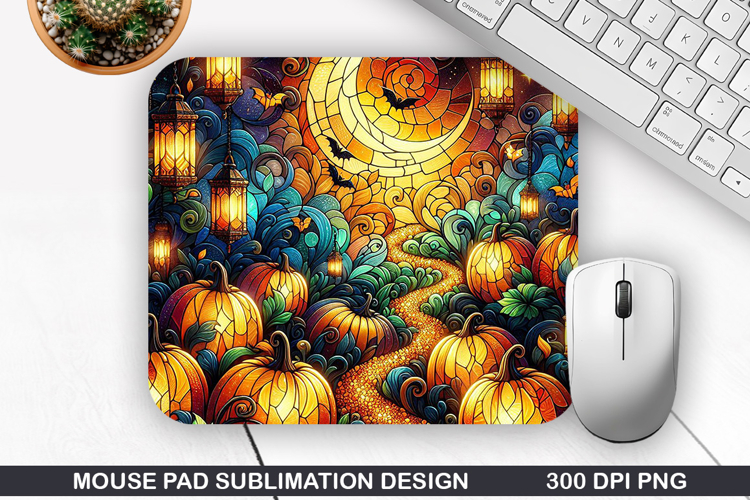 Pumpkin Mouse Pad Sublimation, Halloween Mouse Pad PNG