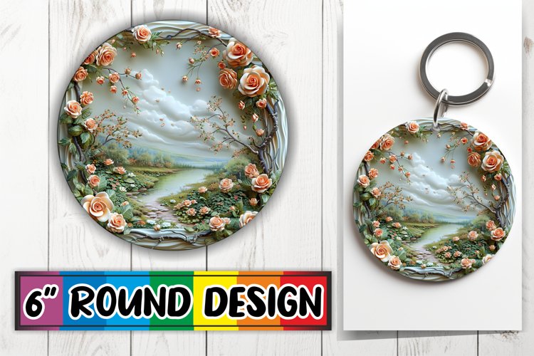 Scenic Round Ornament Assortment example image 1