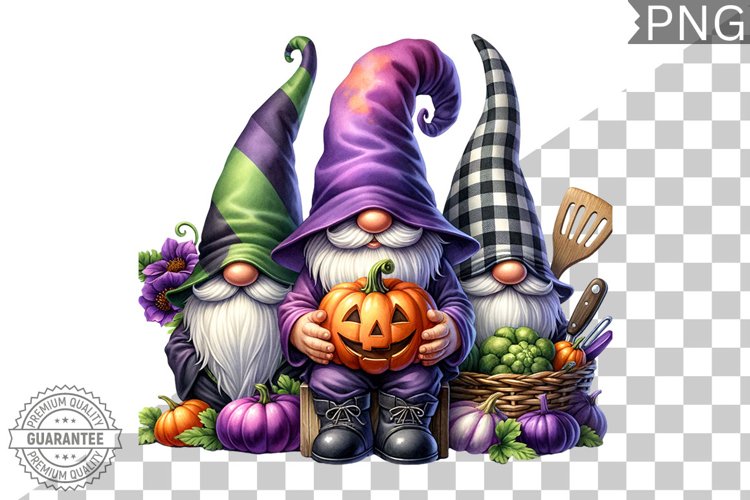 Halloween Kitchen Gnome Sublimation - Clipart PNG Design