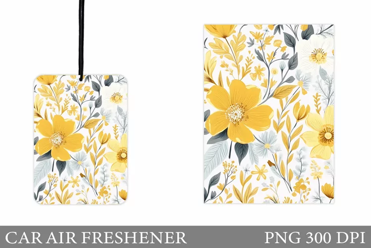 Flowers Car Air Freshener. Car Air Freshener Sublimation