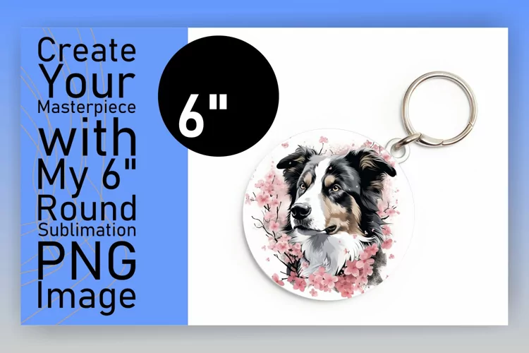 Watercolor Pup Ornament & Blossoms