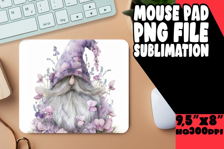Spring Delight Gnome Sublimation Mouse Pad Series