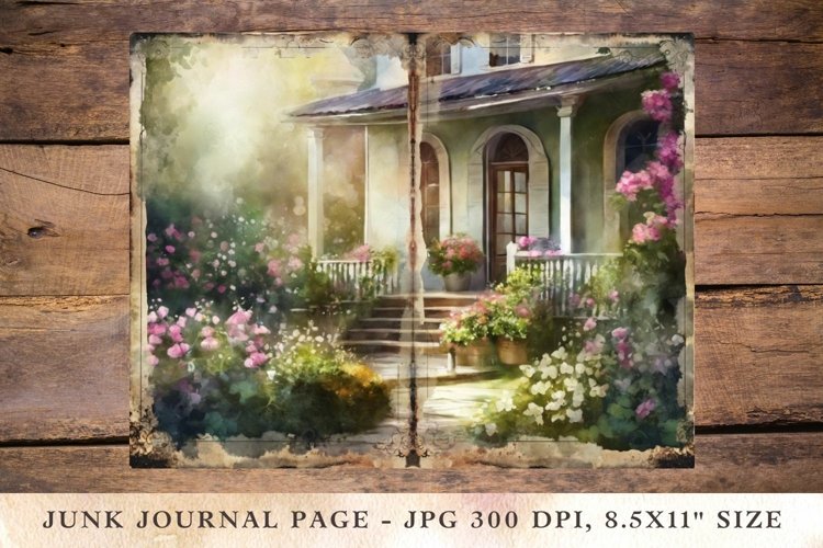 Printable Junk Journal Pages garden 2 example image 1