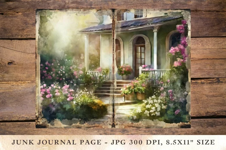 Printable Junk Journal Pages garden 2