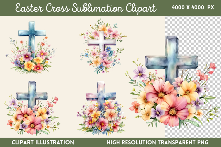 Easter Cross Clipart Image 23