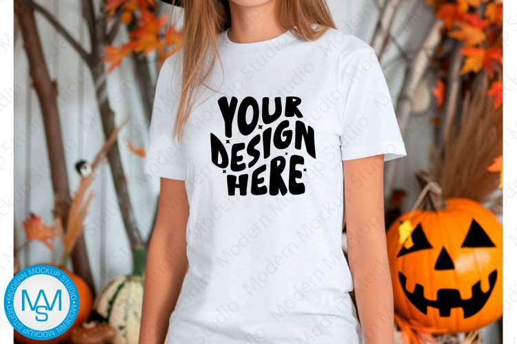 White Tshirt Mockup Image 12