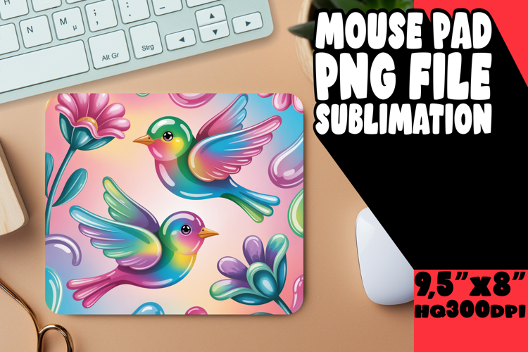 Cozy Mouse Mat Design Sublimation, Birds