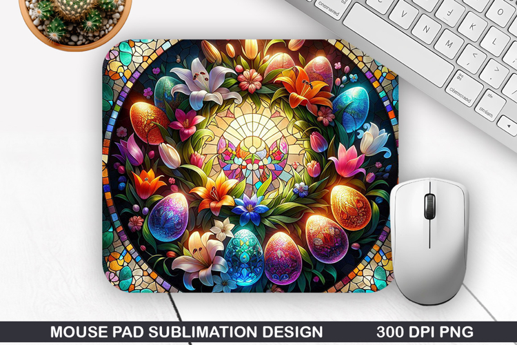 Easter Eggs Mouse Pad Sublimation, Easter Mouse Pad PNG