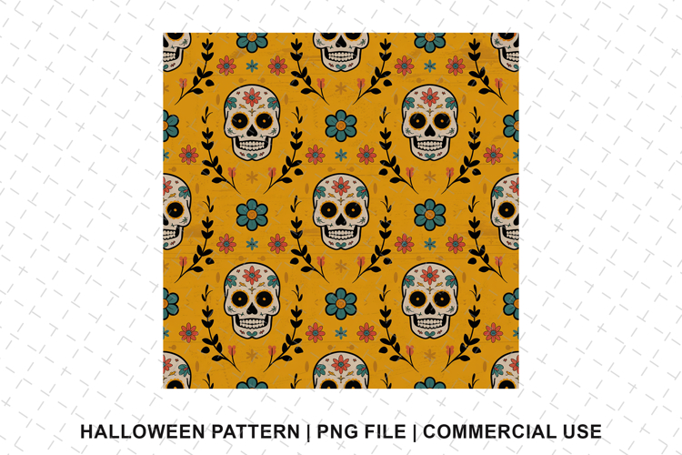 Skull Seamless Pattern Image 17
