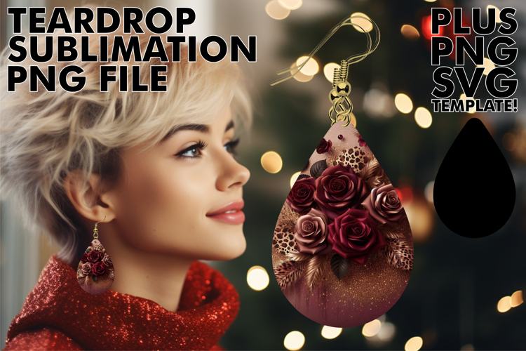 Trendy Teardrop Earrings Magic, Leopard Prints