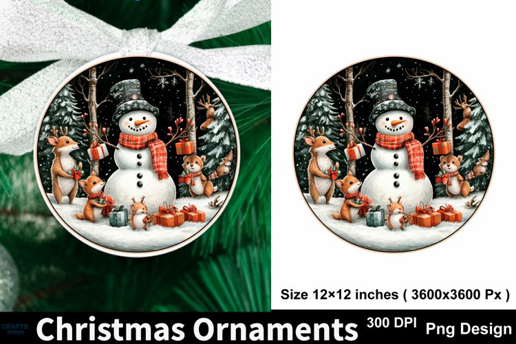 Round Christmas Ornament Svg Image 11