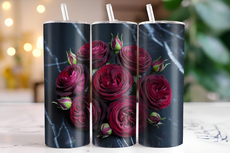Roses Tumbler Wrap | Sublimation | Tumblers