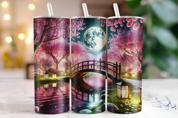 Cherry blossom Tumbler Wrap | Sublimation | Tumblers