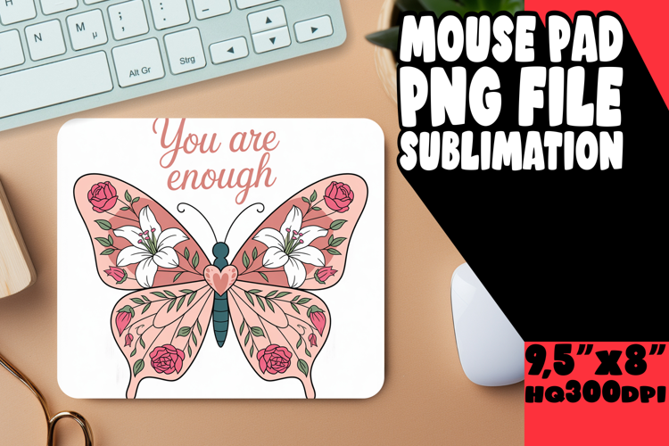 Sweet MOUSE PAD Sublimation Style, Butterfly