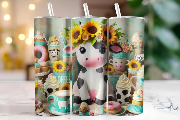 Cow Tumbler Wrap | Sublimation | Tumblers
