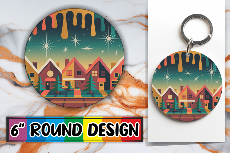 Luminous Circle Ornaments Sublimation, Winter
