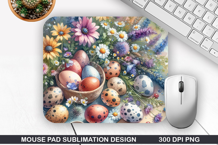 Easter Eggs Mouse Pad Sublimation, Easter Mouse Pad PNG