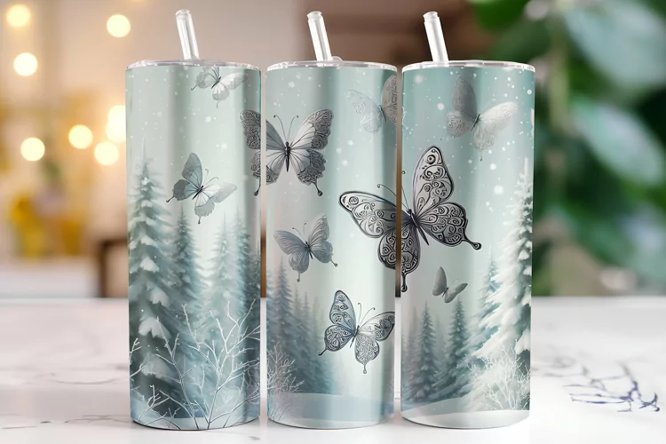 Butterflies Tumbler Wrap | Sublimation | Tumblers