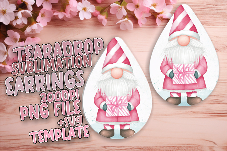 Vibrant Teardrop Earrings Design Art , Gnome