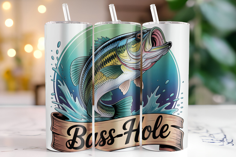 Bass Hole Tumbler Wrap | Sublimation | Tumblers