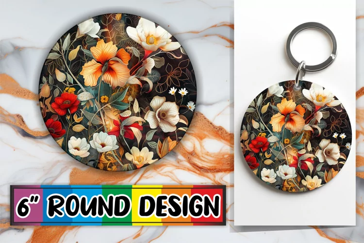 Stylish Petal Round Ornament Sublimation