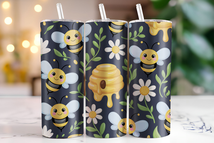 Honeybees Tumbler Wrap | Sublimation | Tumblers