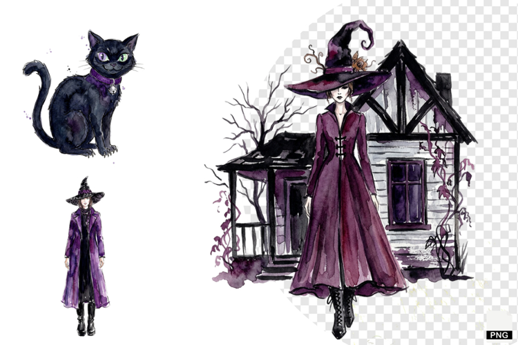 Halloween Haunted Cottage Clipart