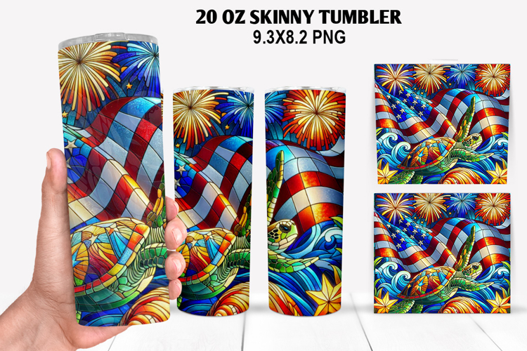 Skinny Tumbler 20oz Wrap Design,4th of july Tumbler PNG