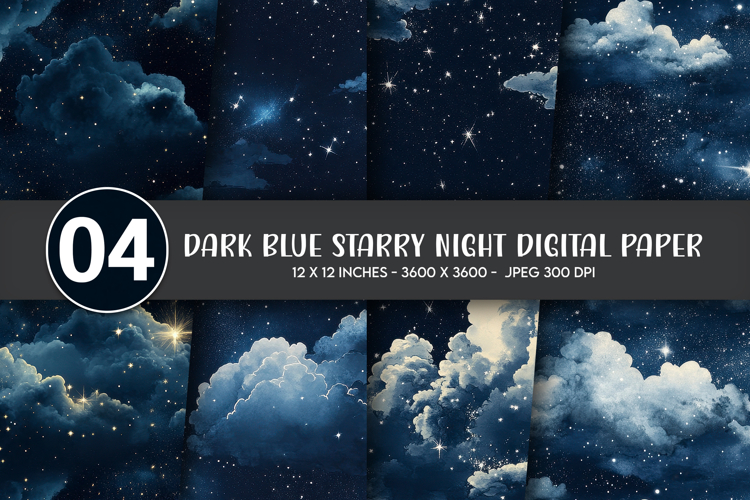 Watercolor Night Sky Image 22