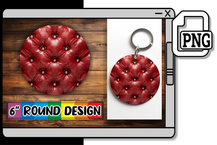 Quilted Puff Design Round Circle Sublimation example image 1