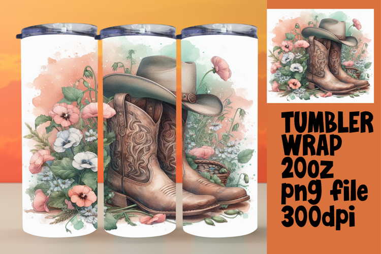 EXQUISITE 20oz Tumbler Design , Western