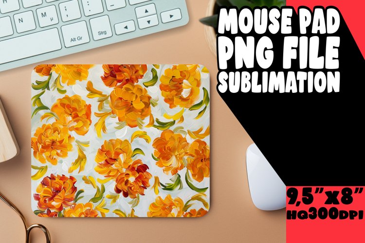 Fresh Spring Blossom Pattern Mouse Pad example image 1