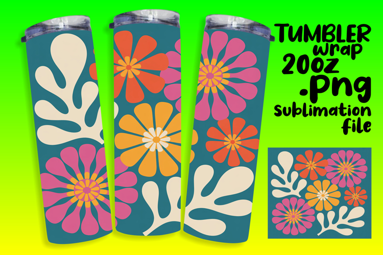 VIBRANT Design for 20oz Tumbler , Flowers