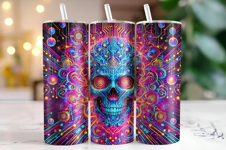 Skull Tumbler Wrap | Sublimation