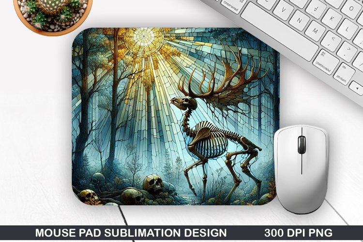 Deer Mouse Pad, Halloween Mouse Pad PNG Design , Halloween